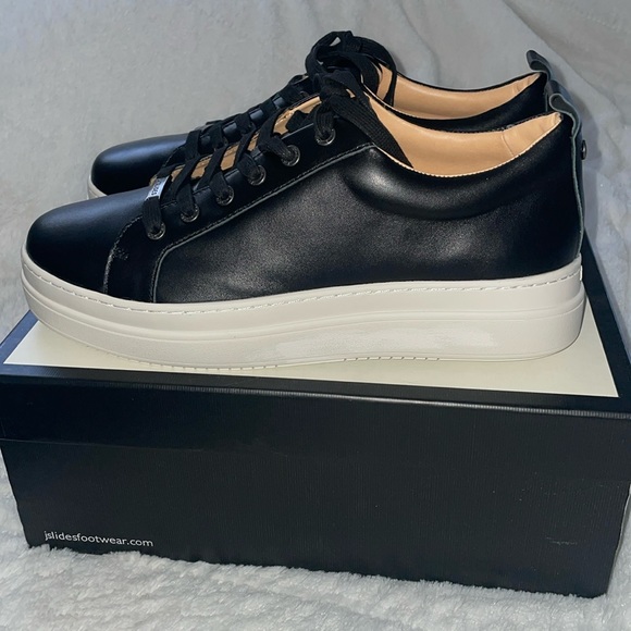 NWT J/SLIDES NOCA Black Leather Sneaker - Picture 10 of 15